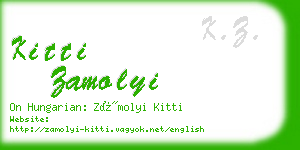 kitti zamolyi business card